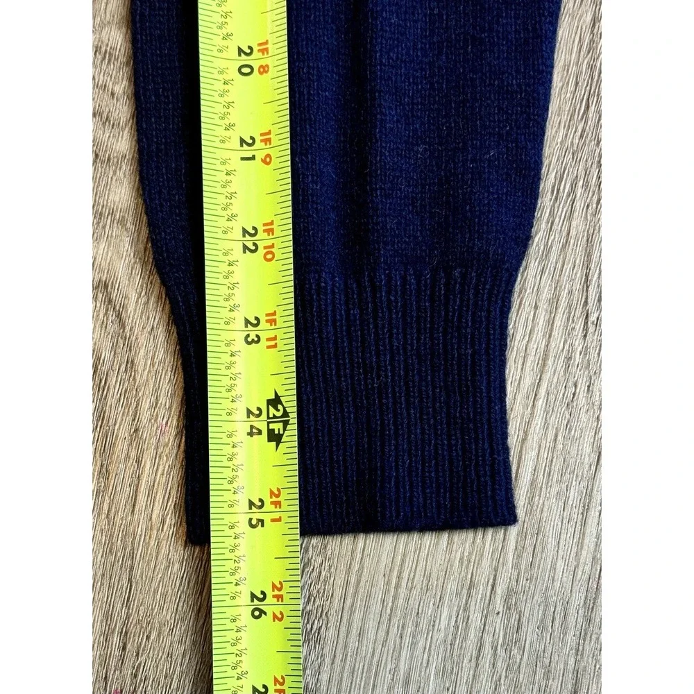 J. Crew Mens Shawl Collar‎ Cardigan Sweater Elbow Patch Knit Blue Medium